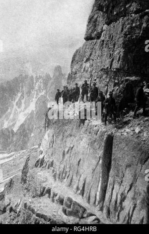 Alpine in ricognizione, Italia 1915-18 Foto Stock