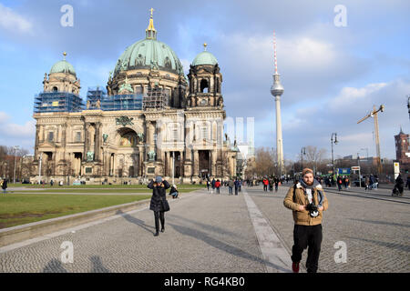 Berliner Dom, l'Isola dei Musei di Berlino, Germania Gennaio 2019 Foto Stock