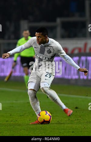 Il 27 gennaio 2019, Stadio Olimpico di Torino, Torino, Italia; di calcio della Serie A, Torino contro Inter Milan; Dalbert di Inter gioca la palla nella scatola Foto Stock