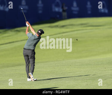 San Diego, California, Stati Uniti d'America. 27 gennaio, 2019. durante il round finale di agricoltori aprire al campo da Golf di Torrey Pines, in San Diego CA, il 27 gennaio 2019. Jevone Moore Credito: csm/Alamy Live News Foto Stock