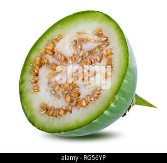 Melanzane tailandesi Kermit, o Lao verde-striped melanzane isolato Foto Stock