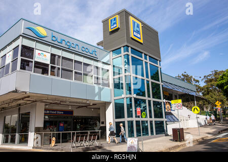 Supermercato Aldi a Mona vale, Sydney, NSW, Australia che vende cibo e generi alimentari Foto Stock