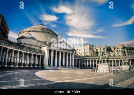 San Francesco di Paola in una bella giornata di ottobre a Napoli, Ottobre 21, 2018 Foto Stock