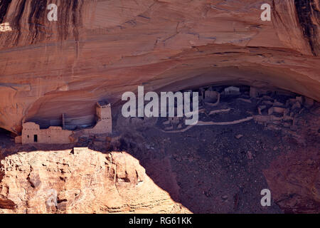 Mummia Grotta rovine, Canyon De Chelly monumento nazionale, Arizona, Stati Uniti d'America Foto Stock