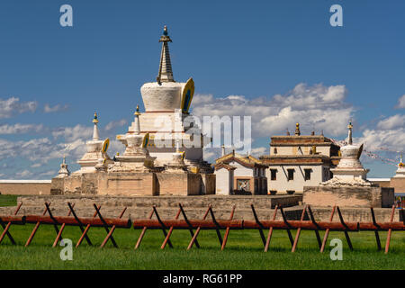 Erdene Zuu monastero, Kharkhorin, Ovorkhangai Provincia, Mongolia Foto Stock