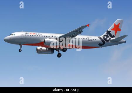 Jakarta, Indonesia - 26. Gennaio 2018: Jetstar Airbus A320 a Jakarta airport (CGK) in Indonesia. | Utilizzo di tutto il mondo Foto Stock