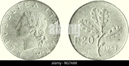 . Bollettino - Stati Uniti Museo Nazionale. La scienza. Uciinc, ha studiato arte presso la Accademia Brcra a Milano. Ben noto e apprezzato come scultore e incisore in ambienti artistici di Roma fin dal tempo di Papa Pio XI, ha esposto nel 1928 alla "Biennale di Venezia. Negli anni successivi si è aggiudicato il primo premio con medaglia d oro al salone internazionale della medaglia a Madrid, 1951, per la sua composizione Laetizia. I suoi primi successi presso la zecca erano le incisioni di stampo per le monete d oro e d argento del 1936 e 1937, creato da Giuseppe Romagnoli.^-" Il substant Foto Stock