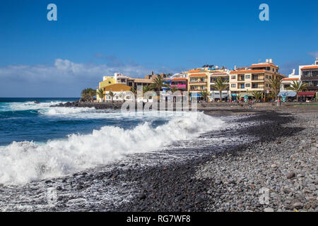 Spiaggia presso il quartiere La Playa, Valle Gran Rey, La Gomera, isole Canarie, Spagna, Europa, Strand am Ortsteil La Playa, Valle Gran Rey, La Gomera, Kana Foto Stock