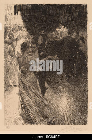 Il valzer. Data: 1891. Medio: l'attacco. Museo: National Gallery of Art di Washington DC. Autore: Anders Zorn. Foto Stock