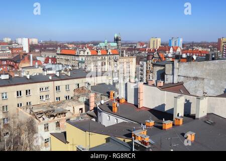 Bytom Affitto in Alta Slesia (Gorny Slask) regione della Polonia. Paesaggio urbano vista aerea. Foto Stock