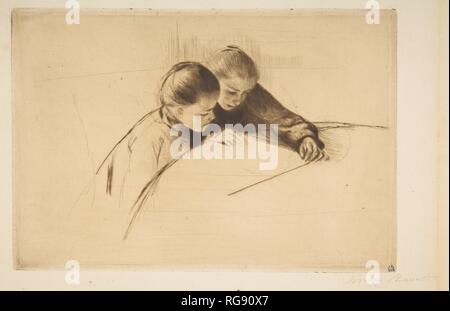 La mappa. Artista: Mary Cassatt (American, Pittsburgh, Pennsylvania 1844-1926 Le Mesnil-Théribus, Oise). Dimensioni: piastra: 6 1/4 x 9 1/8 in. (15,8 x 23,2 cm) foglio: 9 1/4 x 12 in. (23,5 x 30,5 cm). Data: 1890. Museo: Metropolitan Museum of Art di New York, Stati Uniti d'America. Foto Stock