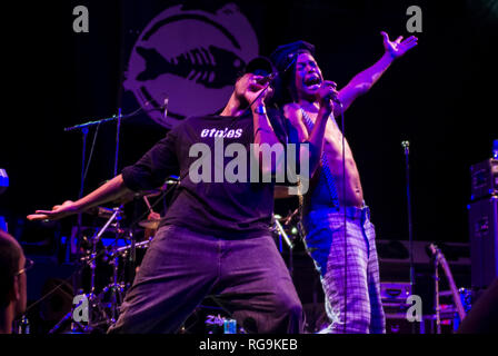 La band alternative rock Fishbone performing live a Kesselhaus, Berlin - Germania. Foto Stock