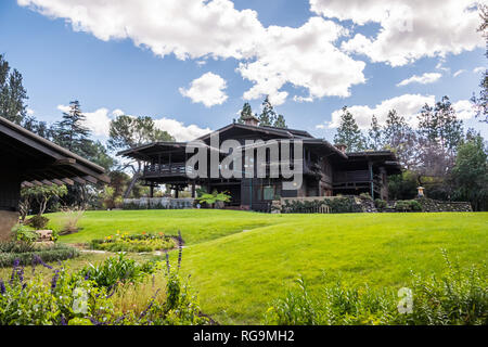 Marzo 15, 2018 Pasadena / CA / STATI UNITI D'AMERICA - vista esterna di Gamble House, nella contea di Los Angeles Foto Stock