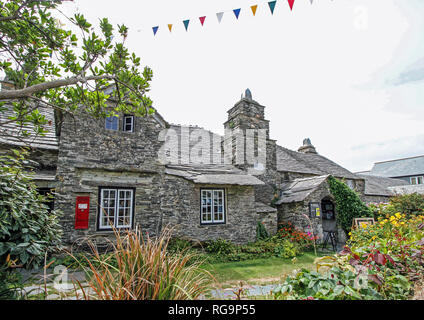 Tintagel il vecchio ufficio postale Foto Stock