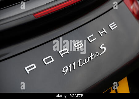 Porsche 911 Turbo s estremità posteriore Foto Stock