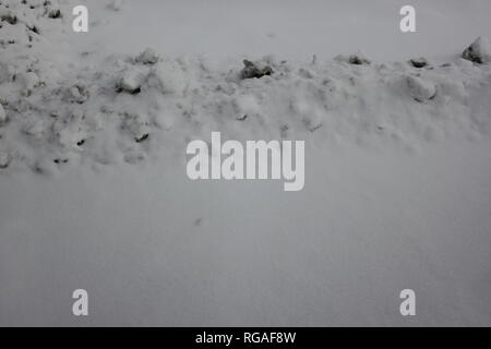 Inverno meteo neve embankment durante il Chicago's chiberia #polarvortex Arctic Blast. Foto Stock