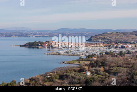 Il litorale sloveno, Izola penisola Foto Stock