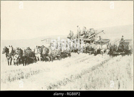 . Bollettino dell'U.S. Dipartimento di Agricoltura. Agricoltura; Agricoltura -- Stati Uniti. Bui. 627, U. S. Dipartimento di Agricoltura. Piastra II.. &Gt;**. Fig. 1.-Horse-Drawn mietitrebbia in funzionamento.. Si prega di notare che queste immagini vengono estratte dalla pagina sottoposta a scansione di immagini che possono essere state migliorate digitalmente per la leggibilità - Colorazione e aspetto di queste illustrazioni potrebbero non perfettamente assomigliano al lavoro originale. Stati Uniti. Dipartimento di Agricoltura. [Washington, D. C. ?] : il dipartimento : Supt. di Docs. , Govt. Stampa. Off. Foto Stock