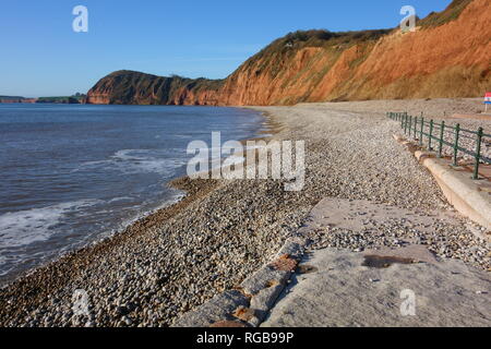 La scala di Giacobbe beach, Sidmouth, East Devon, Inghilterra, Regno Unito Foto Stock
