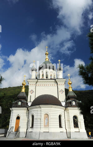 Revival bizantino Hramy Voskreseniya Hristova (Chiesa della Resurrezione di Cristo) in Foros, Crimea, Ucraina. Il primo ottobre del 2008, costruito nel 1892 design Foto Stock