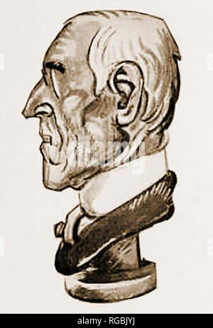1921 una caricatura - Cartoon immagine del Woodrow Wilson(1856-1924), ventottesimo Presidente degli Stati Uniti, 34th governatore del New Jersey e il XIII Presidente della Princeton University. Egli è pensato per essere stata dislessici. Foto Stock