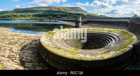 derbyshire ladybower inghilterra overflow idrico bacino bretagna serbatoio troppopieno diga alamy rf