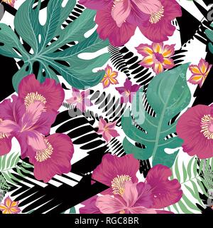 Floral seamless pattern. Sfondo di fiori. Giardino fioriscono texture con fiori iris. Fiorire la natura garden la tessitura della carta da parati Illustrazione Vettoriale