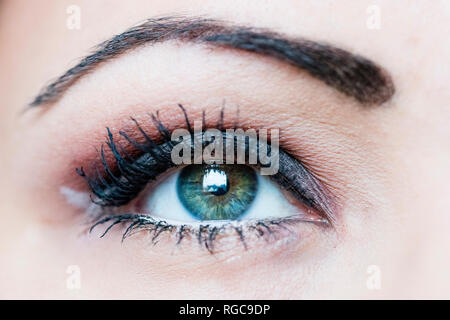 Donna di occhio, close-up Foto Stock