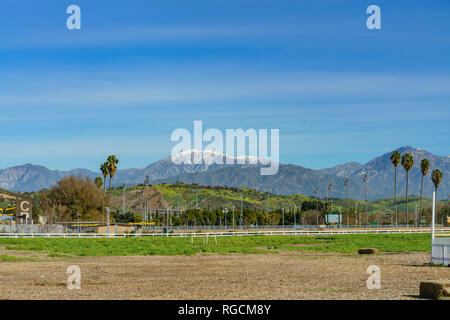 Vista esterna di una fattoria di Cal Poly Pomona a Los Angeles County, California Foto Stock