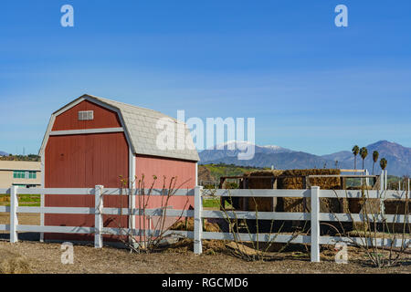 Vista esterna di una fattoria di Cal Poly Pomona a Los Angeles County, California Foto Stock