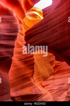 Abbassare Antelope Canyon Foto Stock