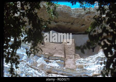 Una vista del castello di Montezuma in Arizona. Foto Stock