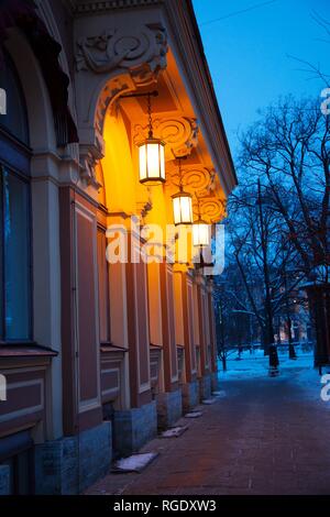 SAINT-Petersburg, Russia - 22 gennaio 2019 Notte Street View Foto Stock