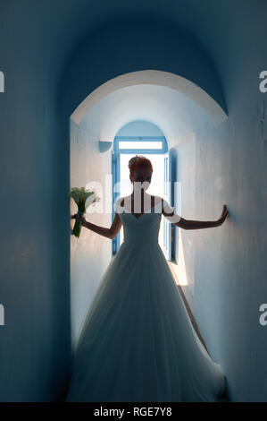 Giovani belle i capelli rossi sposa Foto Stock