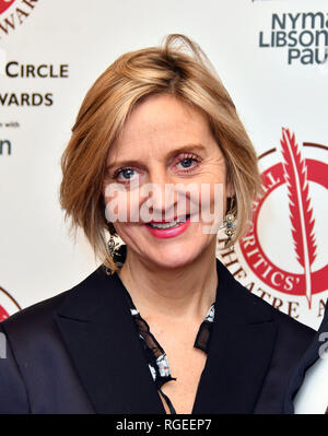 Londra, Regno Unito. 29 gen 2019. Marianne Elliott all'critici' Circle Theatre Awards cerimonia annuale che celebra i successi di 2018's produzioni teatrali, al Prince of Wales Theatre Credito: Nils Jorgensen/Alamy Live News Foto Stock