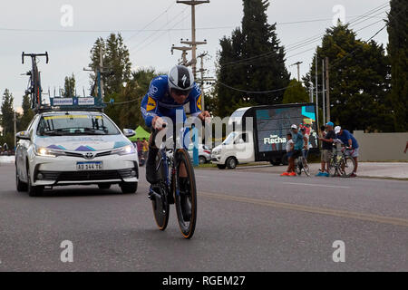 Mendoza, Argentina. Il 29 gennaio, 2019. Remco Evenepoel, durante la fase 3, 12 km. CRI Pocito NELLA XXXVII Vuelta a San Juan 2019 su gennaio 29, 2019 a San Juan in Argentina. Credito: Alexis Lloret/Alamy Live News Foto Stock