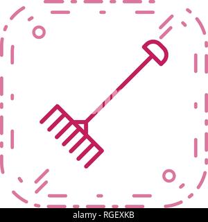 Vettore di Rake icona Icona segno illustrazione vettoriale per un uso personale e uso commerciale... Look pulito e icona alla moda... Illustrazione Vettoriale