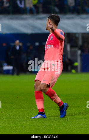 Milano - Novembre 6, 2018: Philippe Coutinho 7. FC Internazionale - FC Barcellona. La UEFA Champions League. Giornata 4. Giuseppe Meazza (San Siro) Stadium. Foto Stock