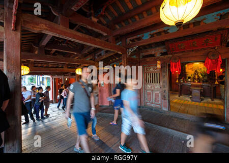 Ponte coperto giapponese aka Cau Chua Pagoda di Hoi An, Vietnam Foto Stock