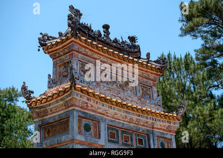 Tomba di imperatrice Le Thien Anh all'Imperatore Tu Duc tomba complesso in tinta, Vietnam, Asia Foto Stock