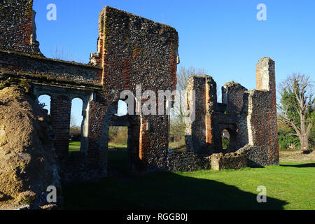 Le rovine del Convento delle Monache Sopwell, St Albans, Hertfordshire Foto Stock