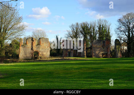 Le rovine del Convento delle Monache Sopwell, St Albans, Hertfordshire Foto Stock