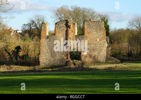 Le rovine del Convento delle Monache Sopwell, St Albans, Hertfordshire Foto Stock