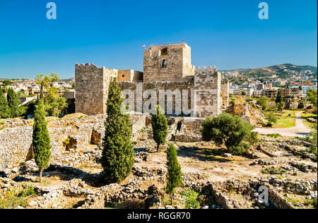 Castello dei Crociati a Byblos, Libano Foto Stock