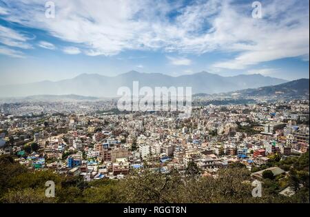 Vista di Kathmandu, Nepal Foto Stock