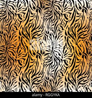Striped moda pelle animale. Textured seamless pattern. La natura dello sfondo. Illustrazione Vettoriale