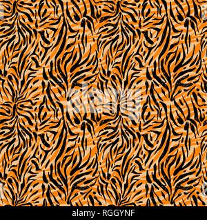 Strisce di moda pelle animale. Textured seamless pattern. La natura dello sfondo. Illustrazione Vettoriale