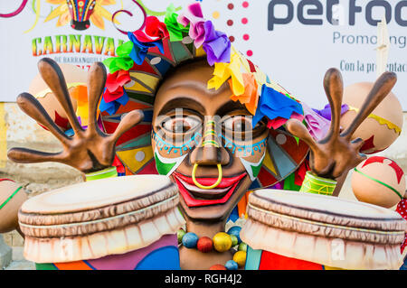 Barranquilla Colombia - Febbraio 25, 2017 : SFILATA DELLA FESTA DI CARNEVALE di Barranquilla Atlantico Colombia Foto Stock