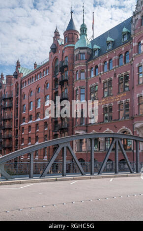 Germania, Amburgo, Speicherstadt, Edificio di Hamburger Hafen und Logistik AG Foto Stock