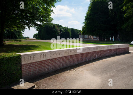 Il Thiepval Memoriale per la mancanza delle Somme nella Seconda Guerra Mondiale 1 Foto Stock